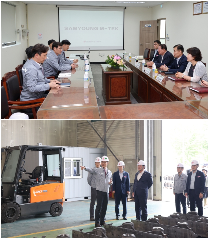 Haman-gun County Governor Cho Geun-je visits our company.