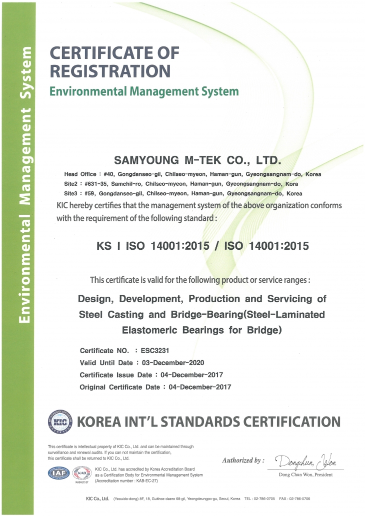 ISO 14001 Certification & OHSAS 18001 Certification